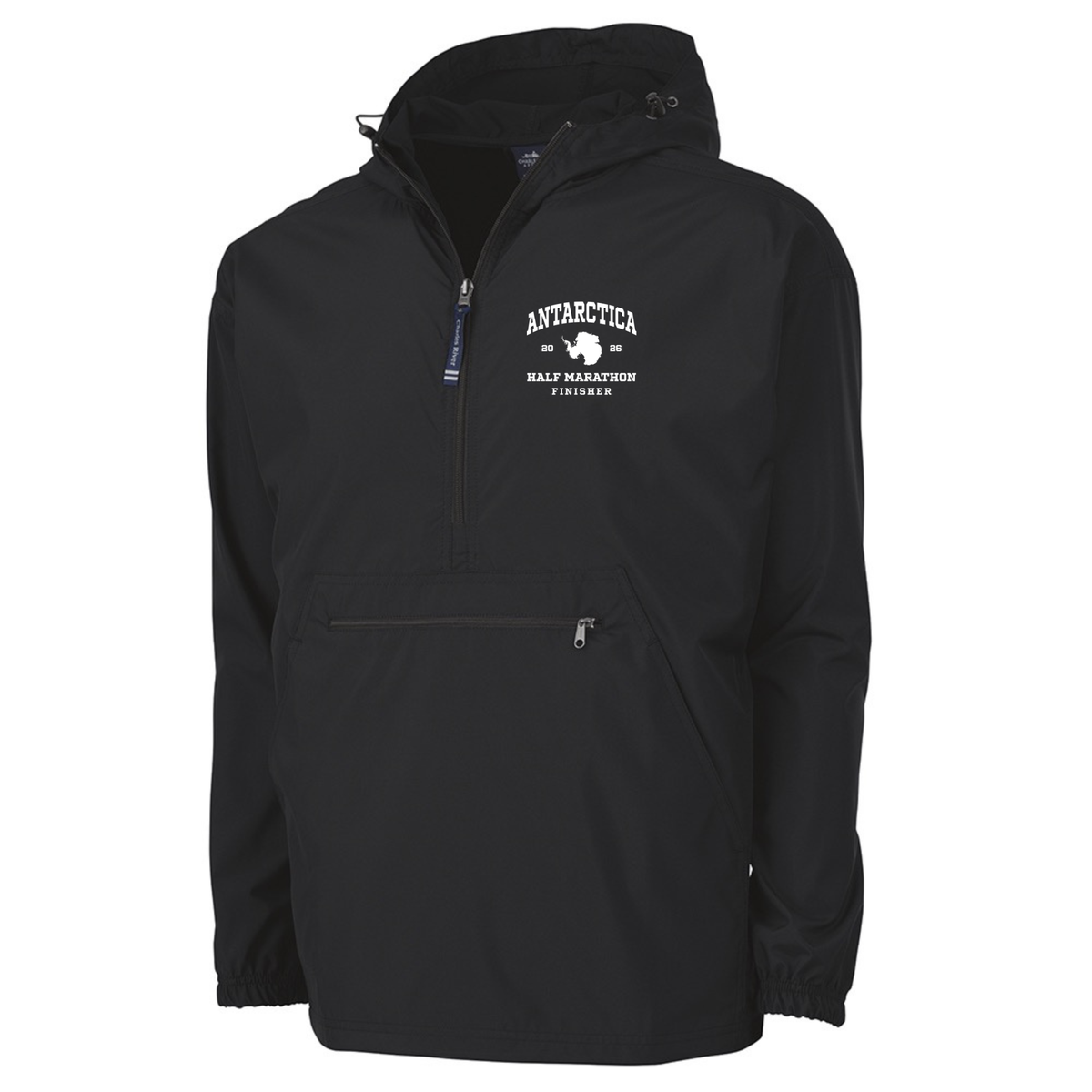Antarctica Marathon Finisher 2026 - Pack-N-Go Pullover Jacket Black (9904)