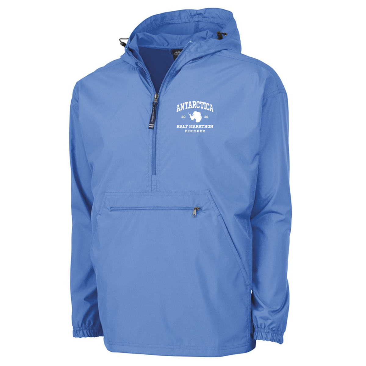 Antarctica Marathon Finisher 2026 - Pack-N-Go Pullover Jacket Columbia Blue (9904)