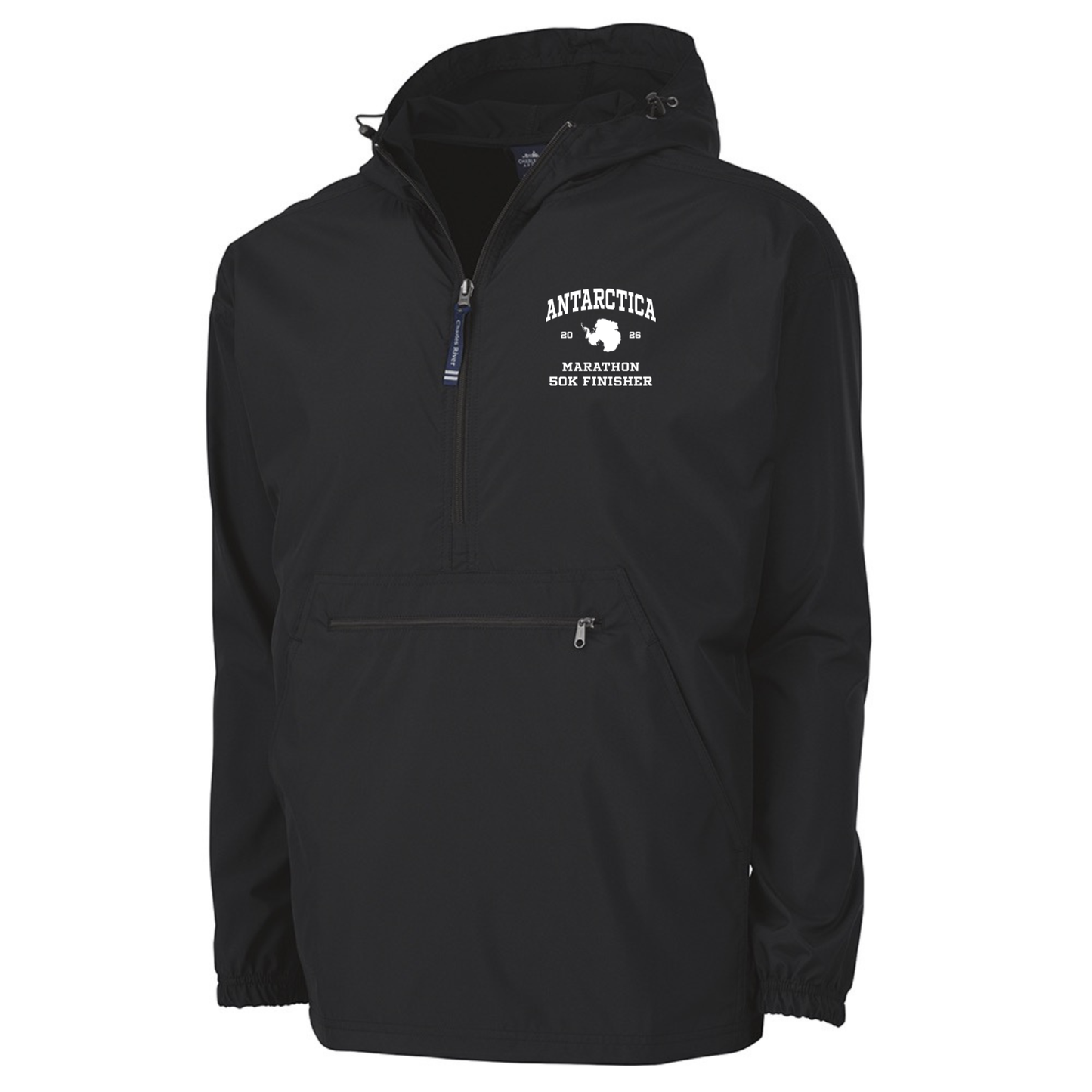 Antarctica Marathon Finisher 2026 - Pack-N-Go Pullover Jacket Black (9904)