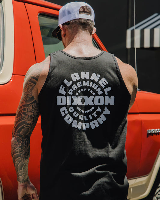 White Crafted With Pride Tank - Black