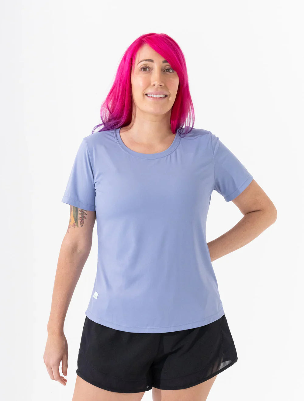Alyth Active Authentic serene soft V2 tee - Cornflower - WOMEN