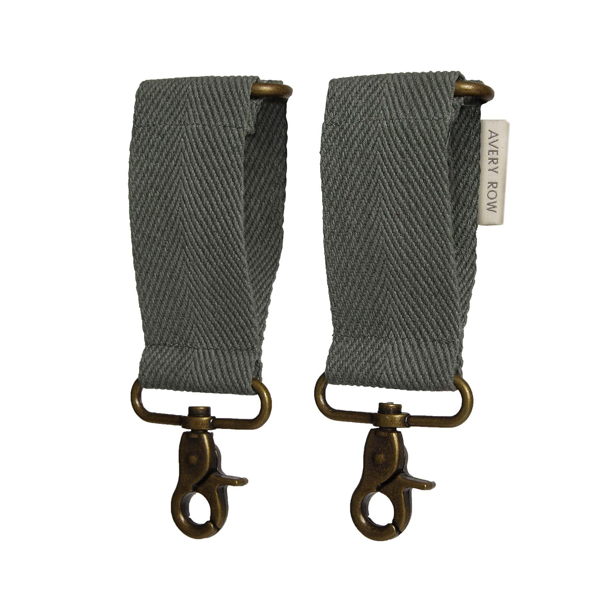Cotton Pram Bag Clips - Flint