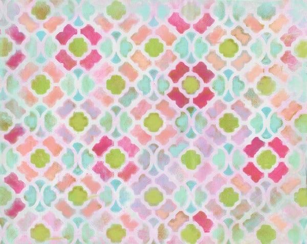 Bright Floral Abstract Canvas  -RM220- Wall Art