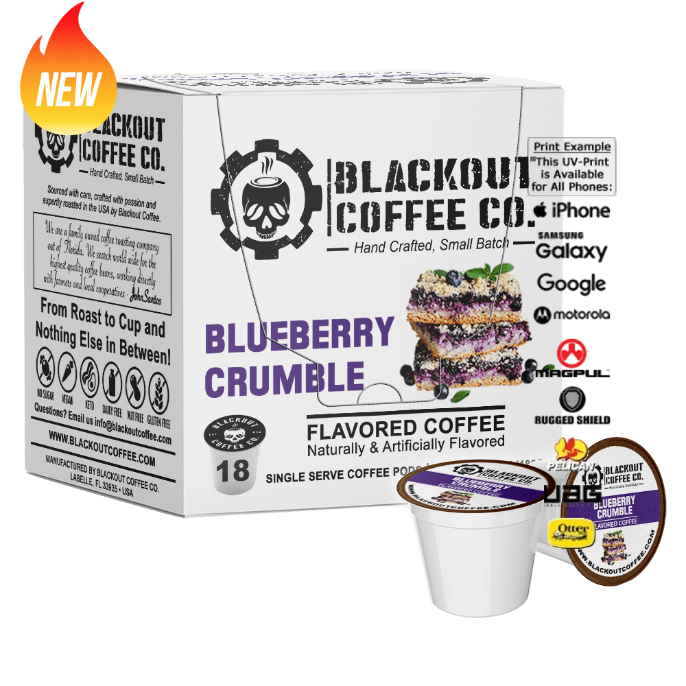 BLUEBERRY CRUMBLE FLAVORED COFFEE PODS 18CT
