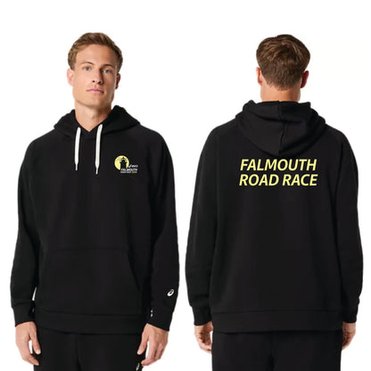 ASICS Falmouth Road Race 2026 - ASICS Unisex Fleece Relaxed Pullover Hoodie Black (2031F470) (FRR26-13 LC, FRR26-14 Back)