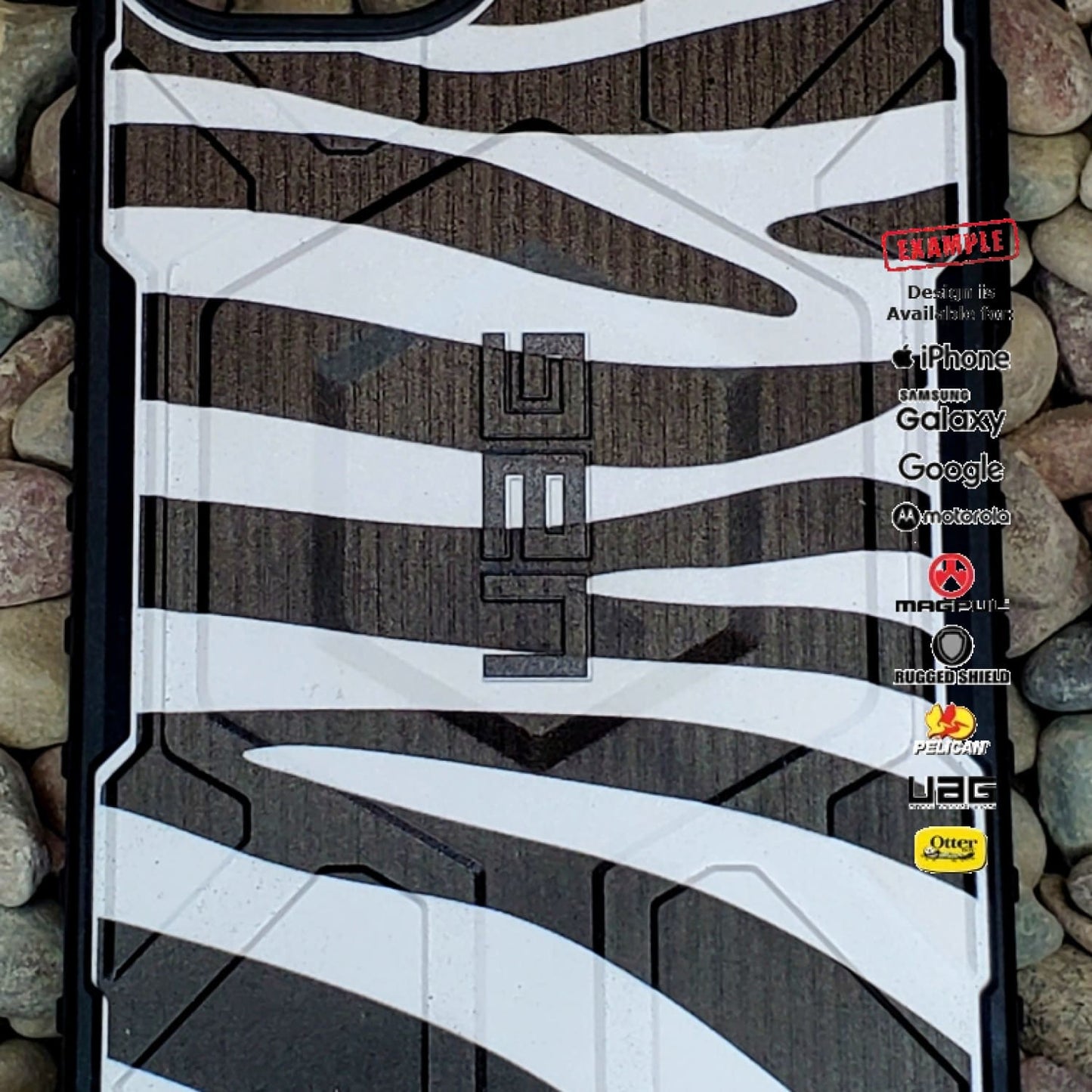 CLEARANCE - Custom Printed Apple iPhone 14 Plus Zebra Print Design on UAG Pathfinder with MagSafe