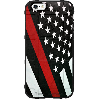 Black Subdued U.S. Flag Thin Line Police & Fireman Assorted Custom Printed Case Design for Apple, Samsung, Google & Motorola Phone Models