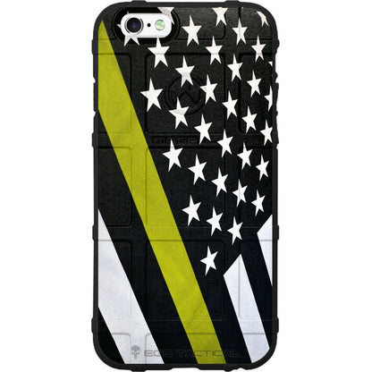 Black Subdued U.S. Flag Thin Line Police & Fireman Assorted Custom Printed Case Design for Apple, Samsung, Google & Motorola Phone Models
