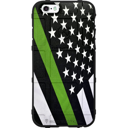 Black Subdued U.S. Flag Thin Line Police & Fireman Assorted Custom Printed Case Design for Apple, Samsung, Google & Motorola Phone Models