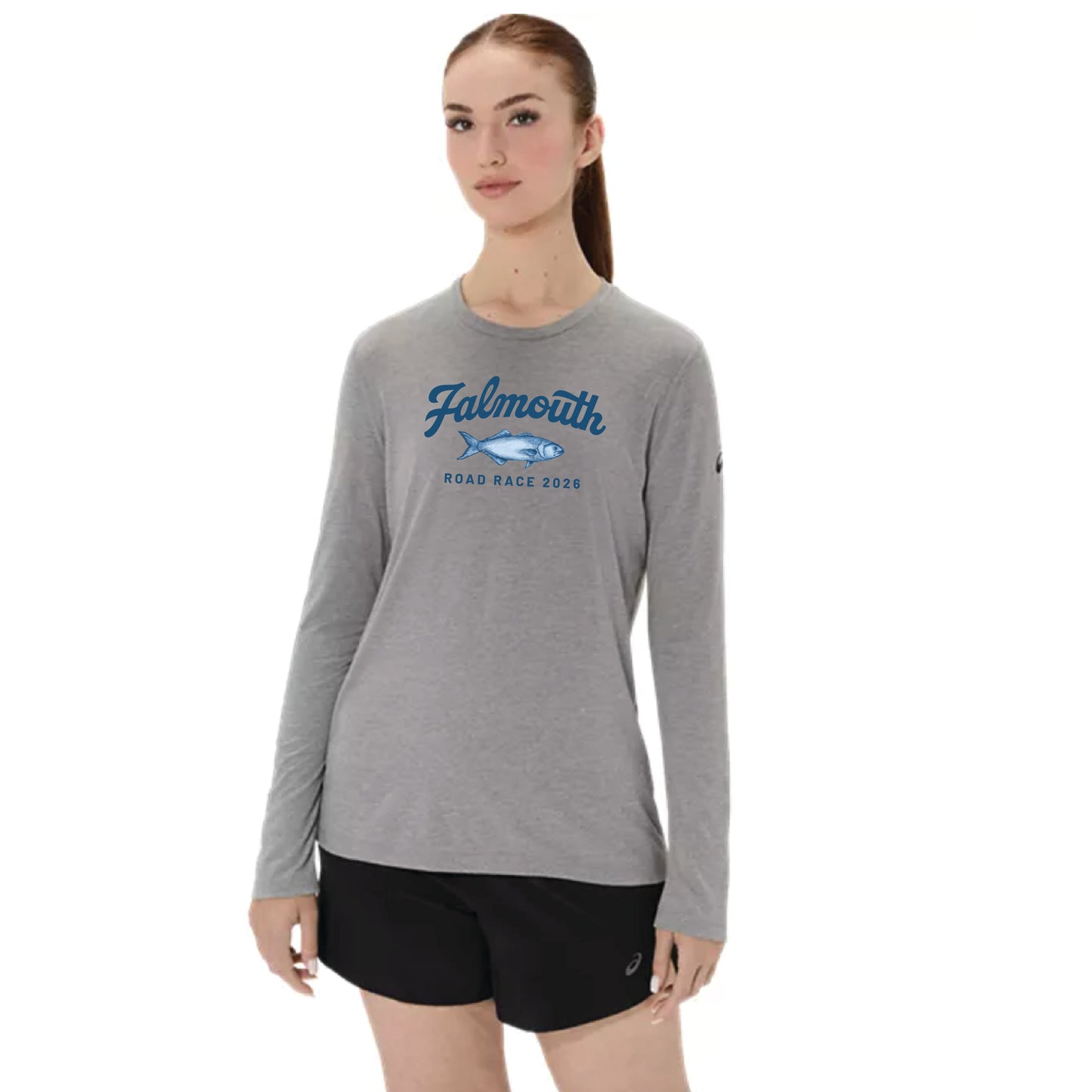 ASICS Falmouth Road Race 2026 - ASICS Women's PR Long Sleeve Triblend Tee Grey (2012D305) (FRR26-15)