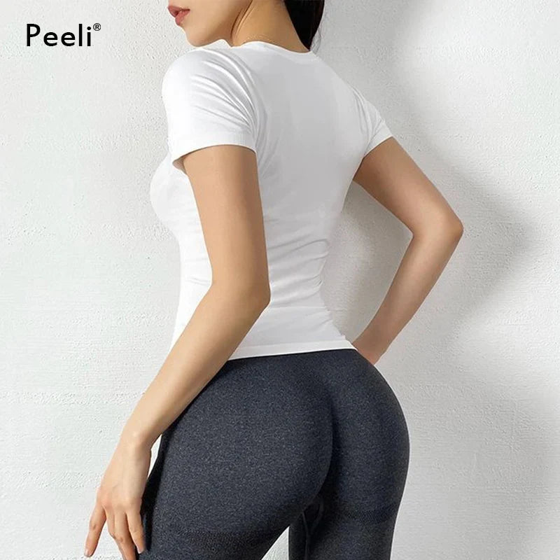 Peeli Short Sleeve Gym T Shirts