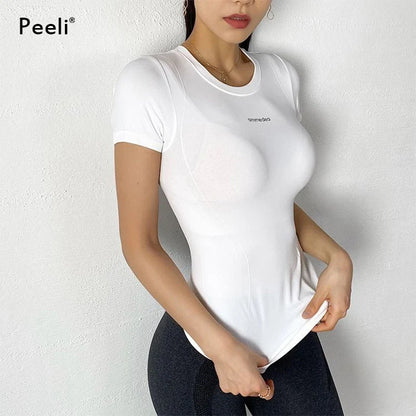 Peeli Short Sleeve Gym T Shirts