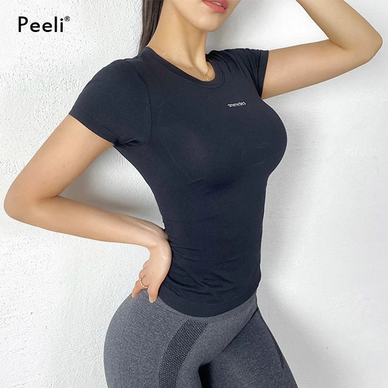 Peeli Short Sleeve Gym T Shirts