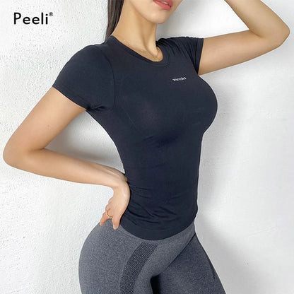 Peeli Short Sleeve Gym T Shirts