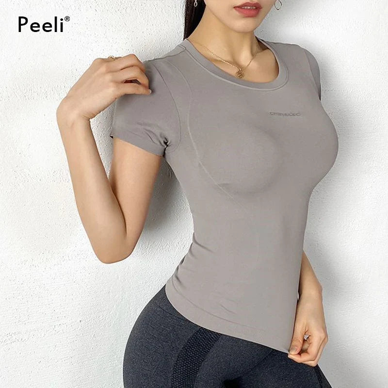 Peeli Short Sleeve Gym T Shirts