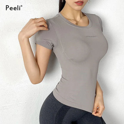 Peeli Short Sleeve Gym T Shirts