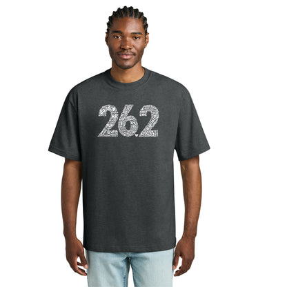 Boston 26.2 - Heavyweight Heathered Charcoal Tee (DT6065) (HBM26-13)
