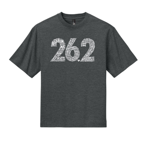 Boston 26.2 - Heavyweight Heathered Charcoal Tee (DT6065) (HBM26-13)