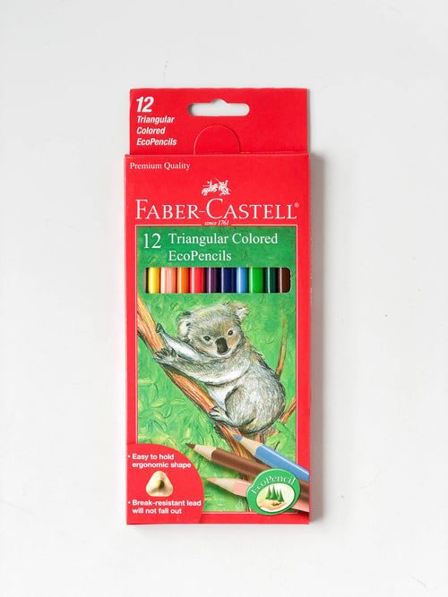 12 Triangular Colored EcoPencils