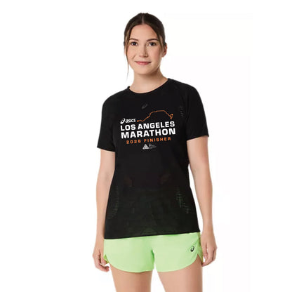 2026 ASICS Los Angeles Marathon FINISHER - ASICS Women's Metarun Short Sleeve Top Black (2012D418) (LA26-27)