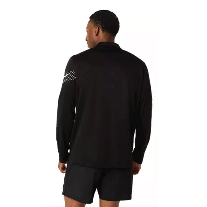 2026 ASICS Los Angeles Marathon FINISHER - ASICS Men's Icon Long Sleeve 1/2 Zip Black (2011D459) (LA26-36)