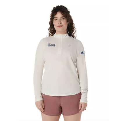 2026 Los Angeles Marathon FINISHER - ASICS Women's Icon 1/2 Zip Cream (2012D175) (LA26-34)