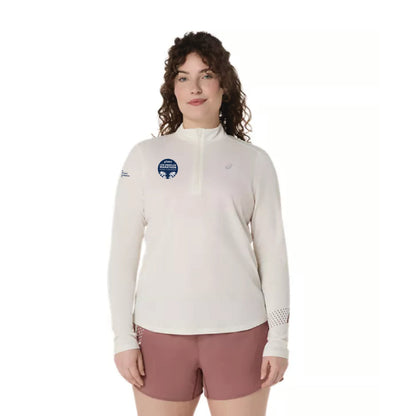 2026 ASICS Los Angeles Marathon FINISHER - ASICS Women's Icon 1/2 Zip Cream (2012D175) (LA26-37)