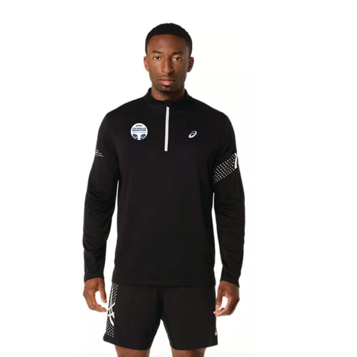 2026 ASICS Los Angeles Marathon FINISHER - ASICS Men's Icon Long Sleeve 1/2 Zip Black (2011D459) (LA26-36)