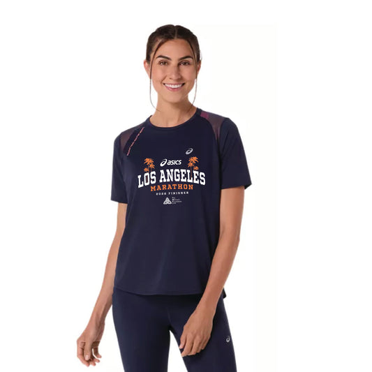 2026 ASICS Los Angeles Marathon FINISHER - ASICS Women's Road SS Top Midnight (2012D371) (LA26-33)