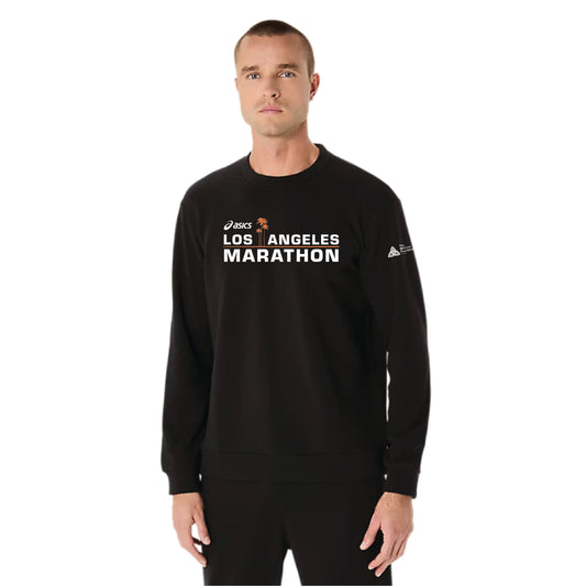 2026 ASICS Los Angeles Marathon - ASICS Sweat Crew Neck Top Performance Black (2031E908) (LA26-03)