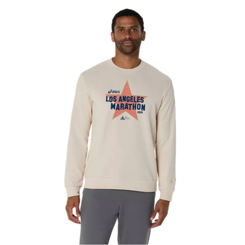 2026 ASICS Official Los Angeles Marathon - ASICS Sweat Crew Neck Top Oatmeal (2031E908) (LA26-24)