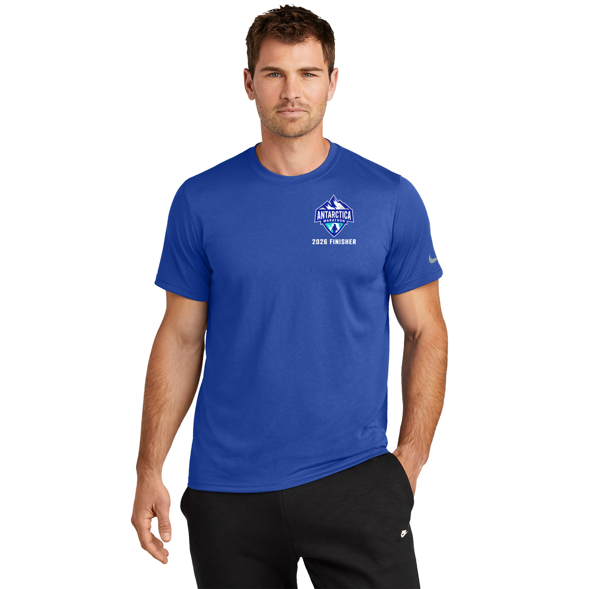 Antartica Marathon Finisher 2026 - Nike Men's Team rLegend Tee Royal Blue (NKDX8730)