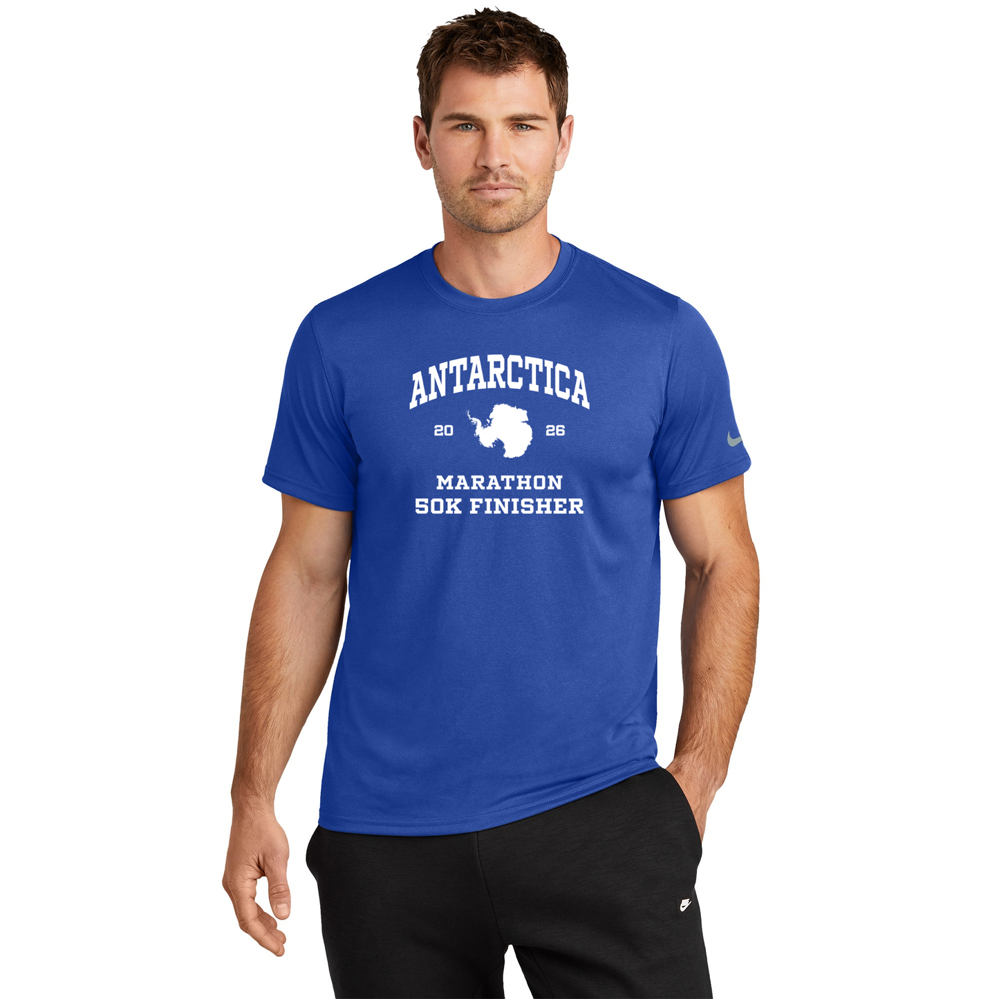 Antartica Marathon Finisher 2026 - Nike Men's Team rLegend Tee Royal Blue (NKDX8730)