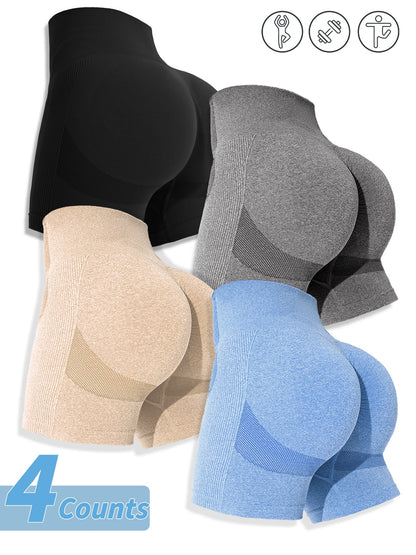 Seamless Quick-Drying Butt-Lifting Shorts for Women