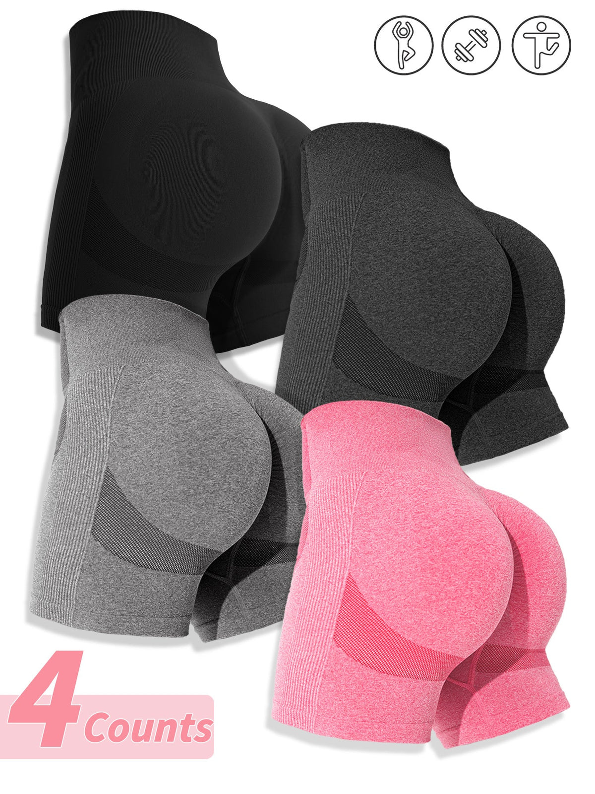 Seamless Quick-Drying Butt-Lifting Shorts for Women