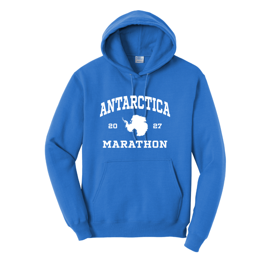 Antarctica Marathon 2027 - Unisex Fleece Pullover Hooded Sweatshirt (PC78H)
