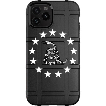 13 Stars Gadsden Snake Don't Tread on Me Custom Printed Case Design for Apple, Samsung, Google & Motorola Phone Models