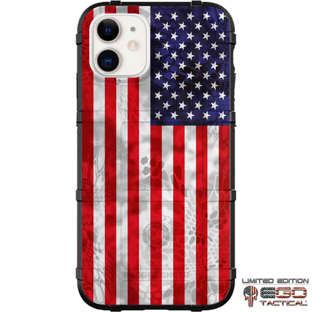 Kryptek Camouflaged US Flag Custom Printed Case Design for Apple, Samsung, Google & Motorola Phone Models