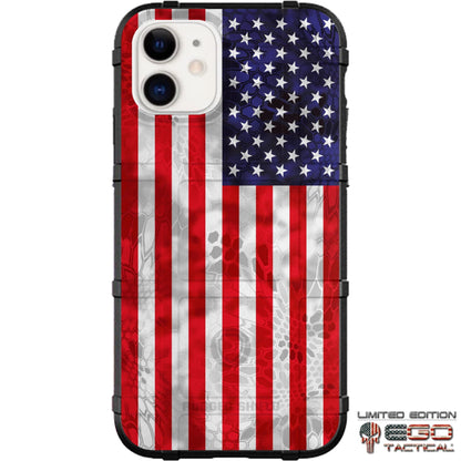Kryptek Camouflaged US Flag Custom Printed Case Design for Apple, Samsung, Google & Motorola Phone Models