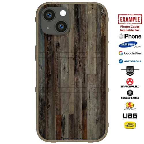 Barn Wood Planks Print Custom Printed Case Design for Apple, Samsung, Google & Motorola Phone Models