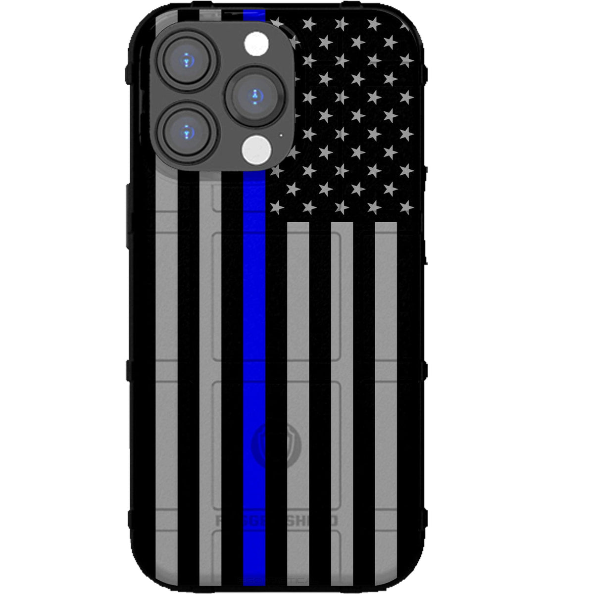 Forward or Reversed US American Flag Subdued Thin Line on Grey Custom Printed Case Design for Apple, Samsung, Google & Motorola Phone Models