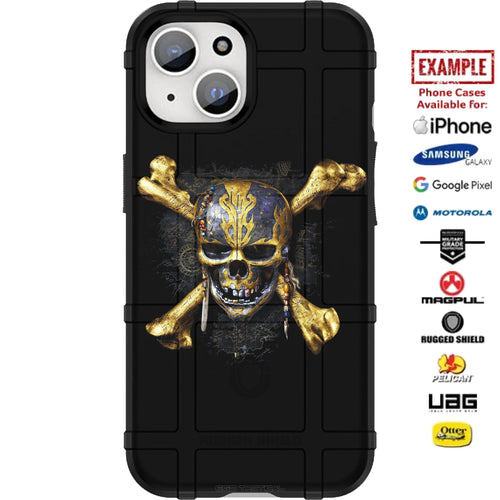 Jolly Roger Jack Sparrow Pirate Flag Custom Printed Case Design for Apple, Samsung, Google & Motorola Phone Models