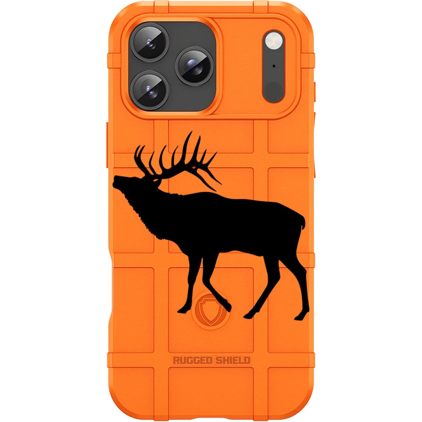 Orange Rugged Shield TPU Case with MagSafe Ring - Elk Silhouette Design for iPhone 17 Pro & 17 Pro Max phone models