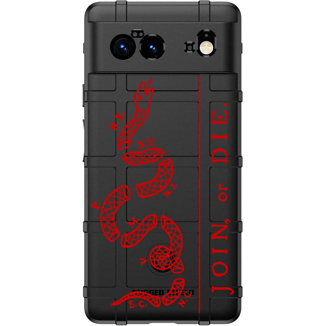 Join, or Die Benjamin Franklin Snake Cartoon Custom Printed Case Design for Apple, Samsung, Google & Motorola Phone Models
