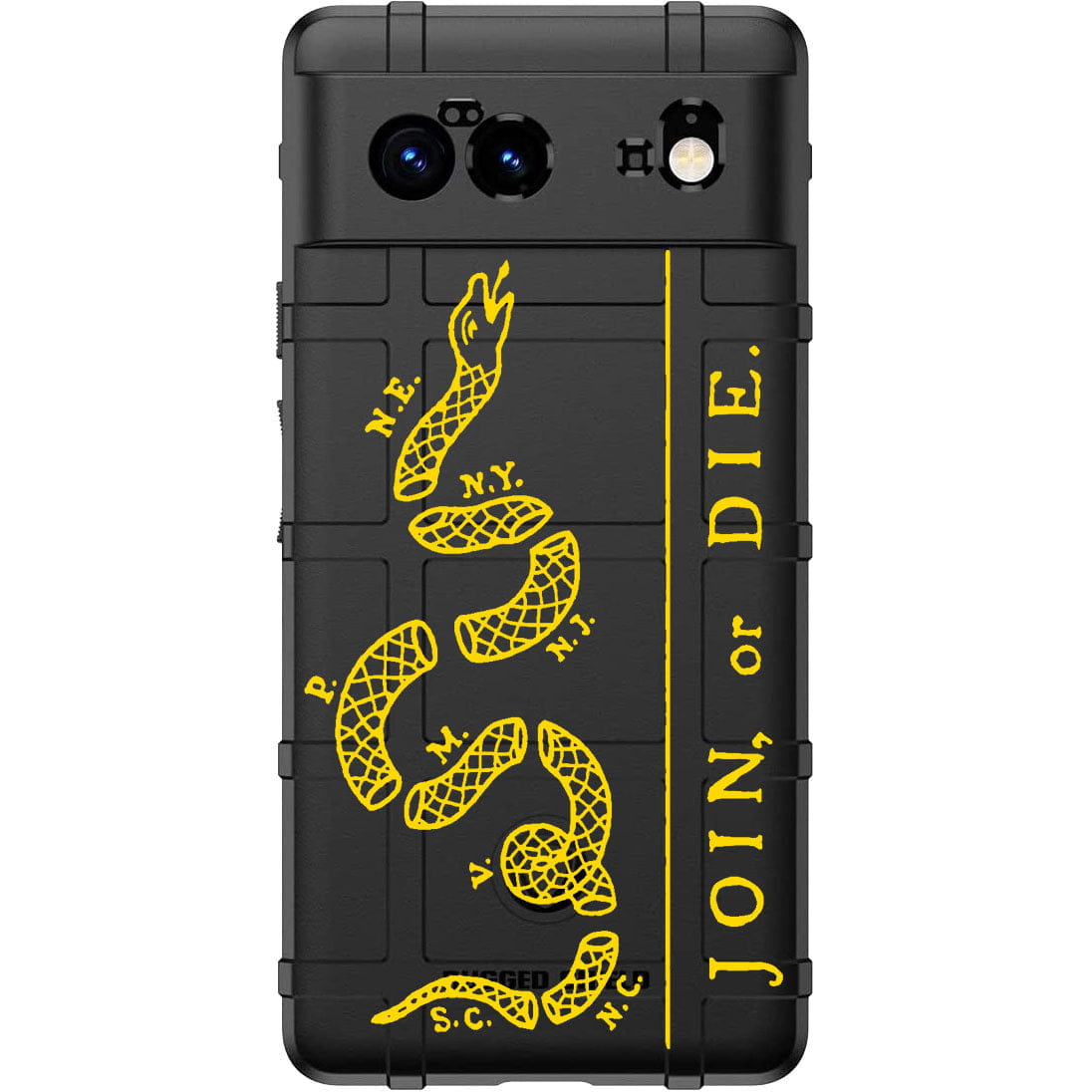 Join, or Die Benjamin Franklin Snake Cartoon Custom Printed Case Design for Apple, Samsung, Google & Motorola Phone Models