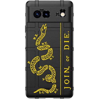 Join, or Die Benjamin Franklin Snake Cartoon Custom Printed Case Design for Apple, Samsung, Google & Motorola Phone Models
