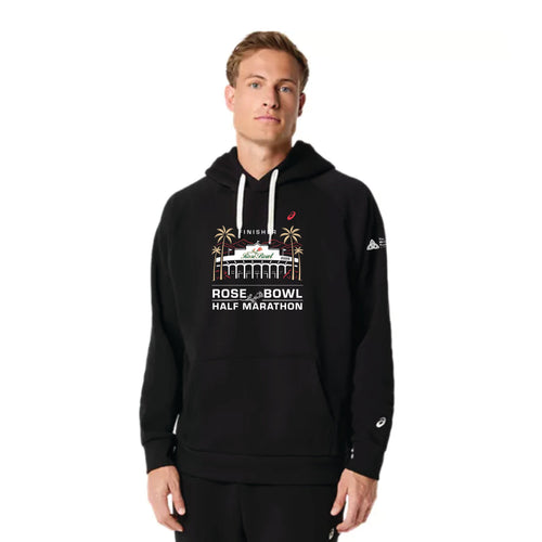 2026 Rose Bowl Half Marathon *FINISHER* - ASICS Unisex Fleece Relaxed Pullover Hoodie Black (2031F470) (RB26-24)