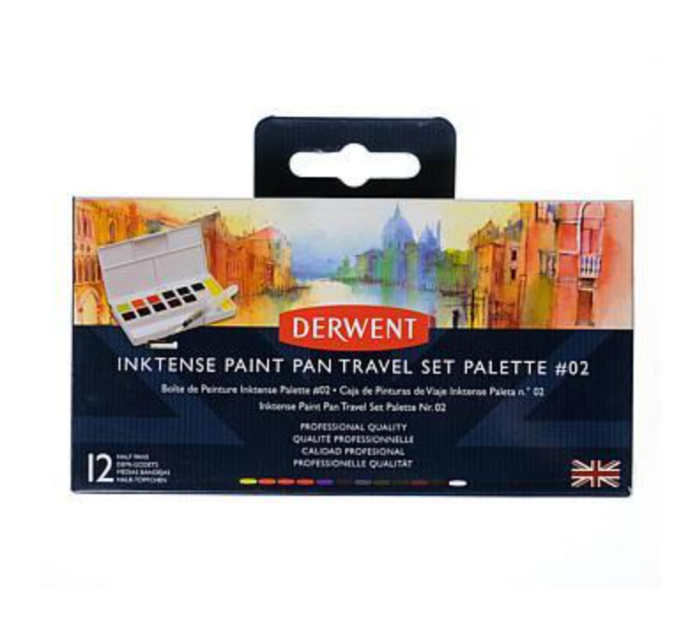 Derwent Inktense Paint Pan Travel Set Palettes