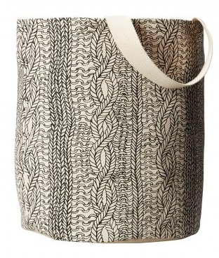 Knit Cabled Design Cotton Hamper