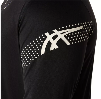 2026 ASICS Los Angeles Marathon FINISHER - ASICS Men's Icon Long Sleeve 1/2 Zip Black (2011D459) (LA26-36)